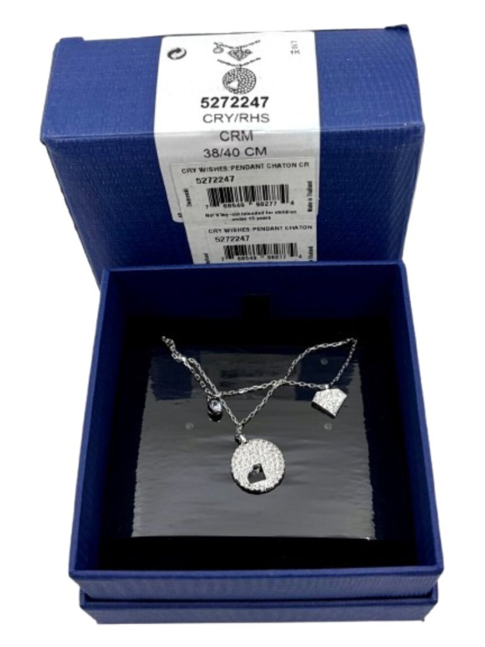 SWAROVSKI~ Crystal Wishes Diamond Layering Necklace Set Silver Tone NEW IN BOX